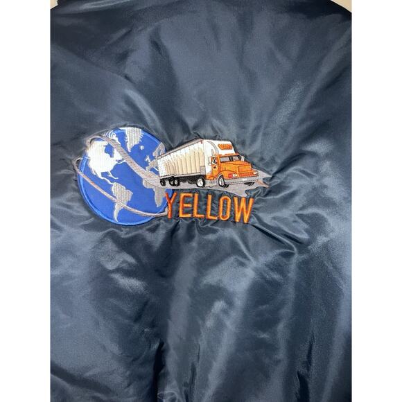Spiewak golden jacket Vintage Made USA Yellow Freight Trucking Company Size 42 - Picture 9 of 16